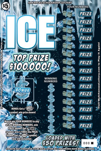 Fire And Ice Arkansas scratch-off ticket