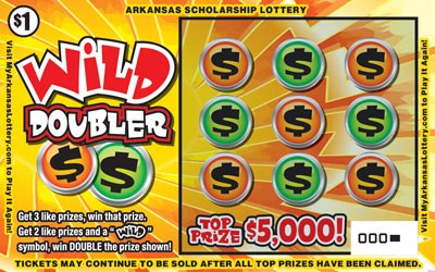 Wild Doubler Arkansas scratch-off ticket