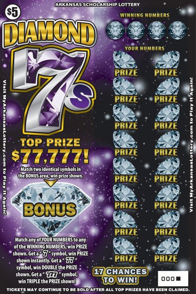 Diamond 7s Arkansas scratch-off ticket