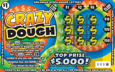 Crazy Dough Arkansas scratch-off ticket
