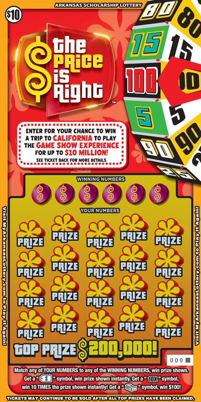 The Price Is Right™ Arkansas scratch-off ticket