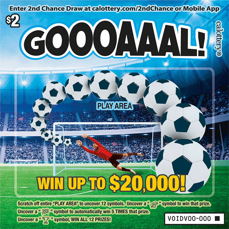 Goooaaal! California scratch-off ticket