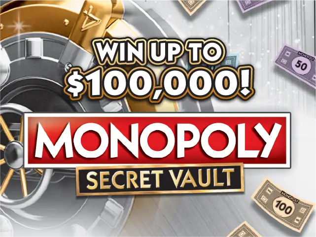 $2 Monopoly™ Secret Vault Florida scratch-off ticket