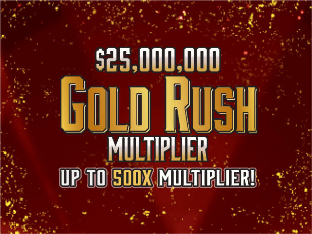 $25MM Gold Rush Multiplier Florida scratch-off ticket