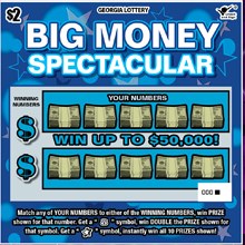 Big Money Spectacular Georgia scratch-off ticket