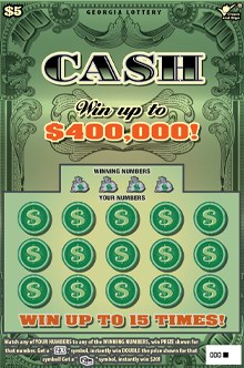 Cash Georgia scratch-off ticket