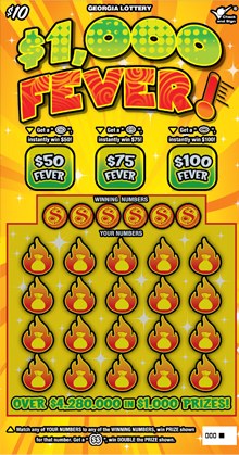 $1,000 Fever! Georgia scratch-off ticket