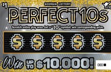 Perfect 10s Georgia scratch-off ticket