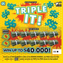 Triple It! Georgia scratch-off ticket