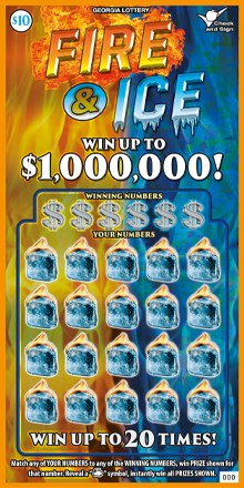 Fire & Ice Georgia scratch-off ticket