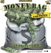 Money Bag Georgia scratch-off ticket