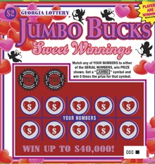 Jumbo Bucks Sweet Winnings Georgia scratch-off ticket