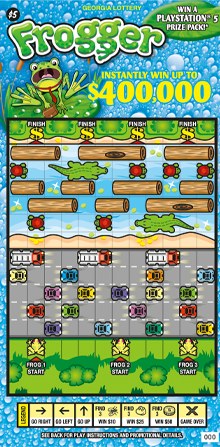 Frogger Georgia scratch-off ticket