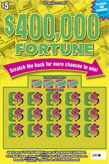 $400,000 Fortune Georgia scratch-off ticket