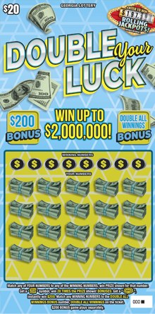 Double Your Luck Georgia scratch-off ticket