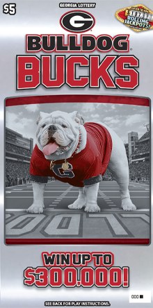 Bulldog Bucks Georgia scratch-off ticket