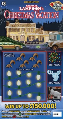 National Lampoon's Christmas V Georgia scratch-off ticket