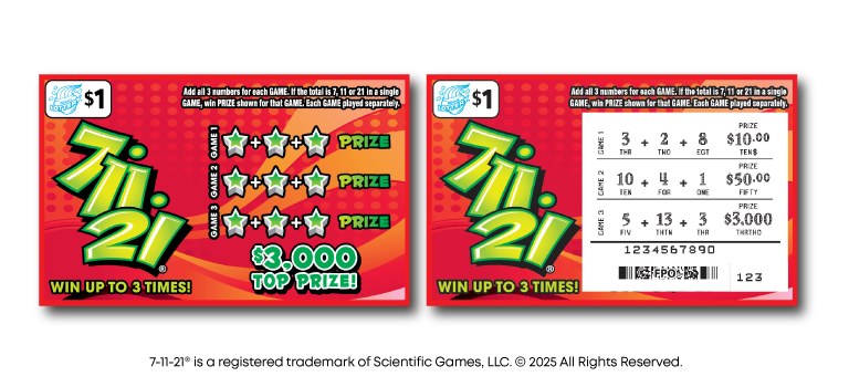 7-11-21® Illinois scratch-off ticket