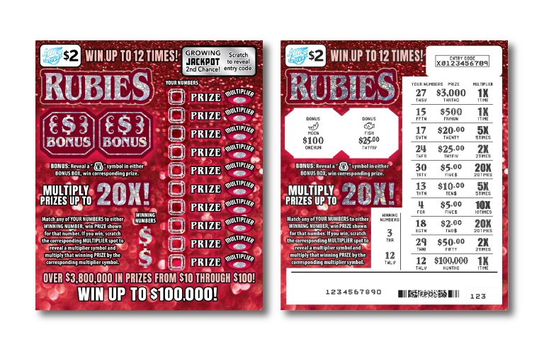 Rubies Illinois scratch-off ticket