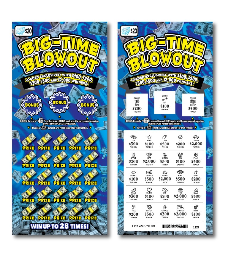 Big Time Blowout Illinois scratch-off ticket