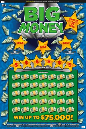 Big Money Super Ticket Kansas scratch-off ticket