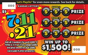 7-11-21 Kansas scratch-off ticket
