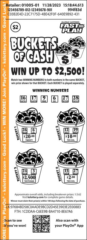 Buckets Of Cash Kansas Fast Play game