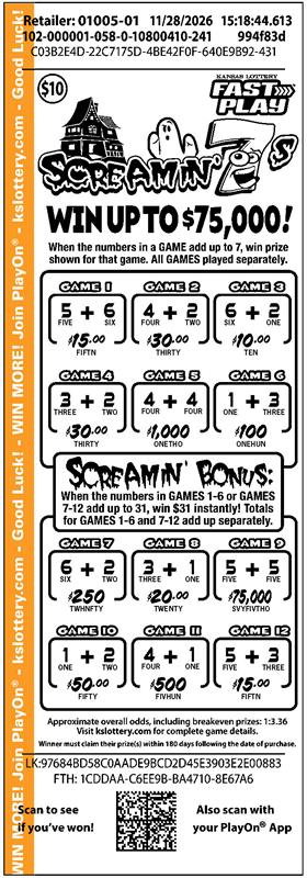 Screamin 7s Kansas Fast Play game
