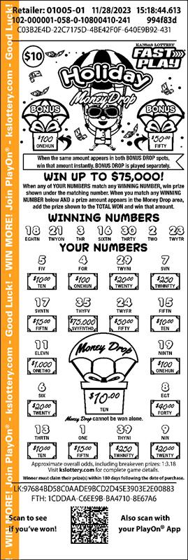 Holiday Money Drop Kansas Fast Play game