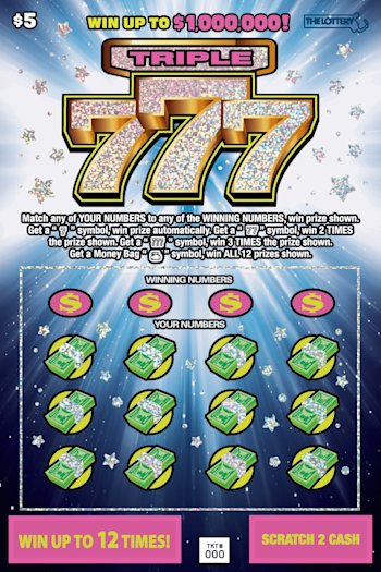 Triple 777 Massachusetts scratch-off ticket