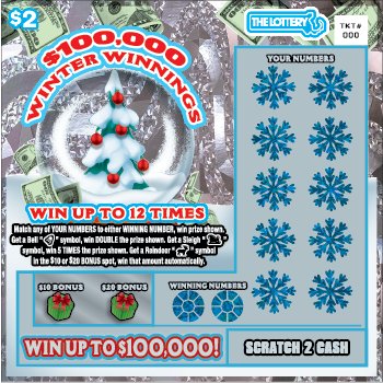 $1,000,000 Winter Winnings Massachusetts scratch-off ticket