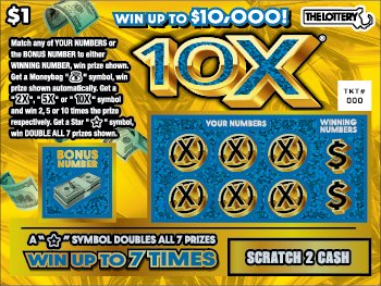 10X Massachusetts scratch-off ticket