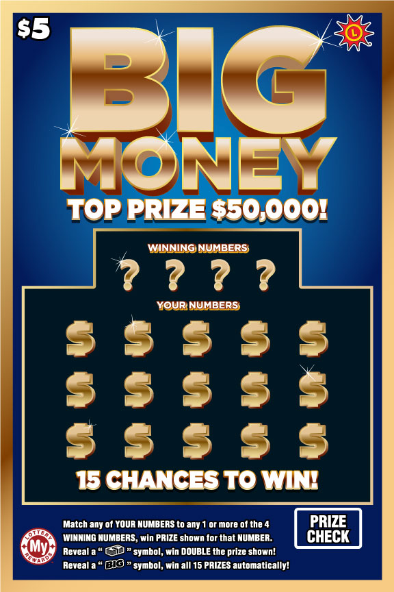 Big Money Maryland scratch-off ticket