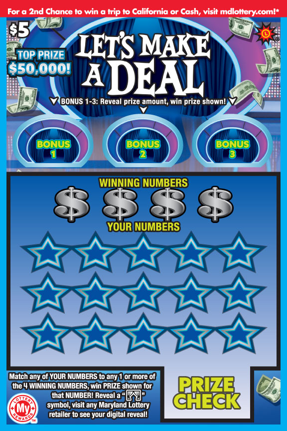 Let's Make A Deal® Maryland scratch-off ticket