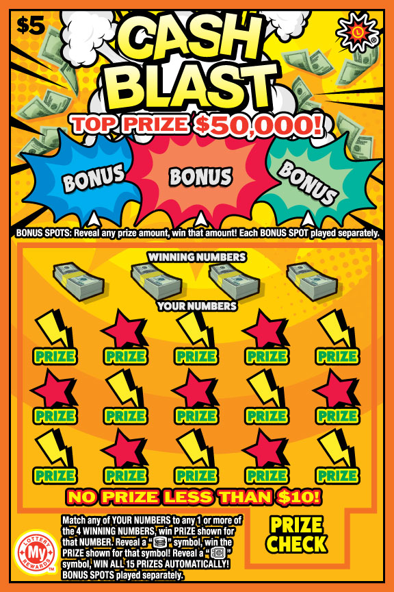 Cash Blast Maryland scratch-off ticket