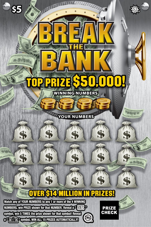 Break The Bank Maryland scratch-off ticket