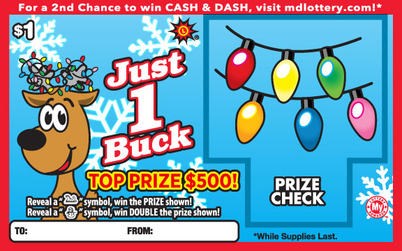 Just 1 Buck Maryland scratch-off ticket