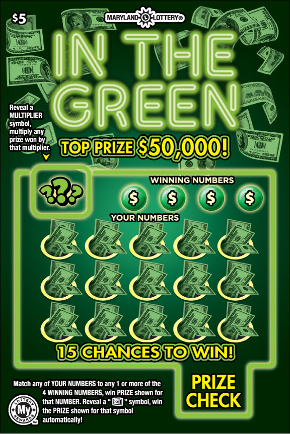 In The Green Maryland scratch-off ticket