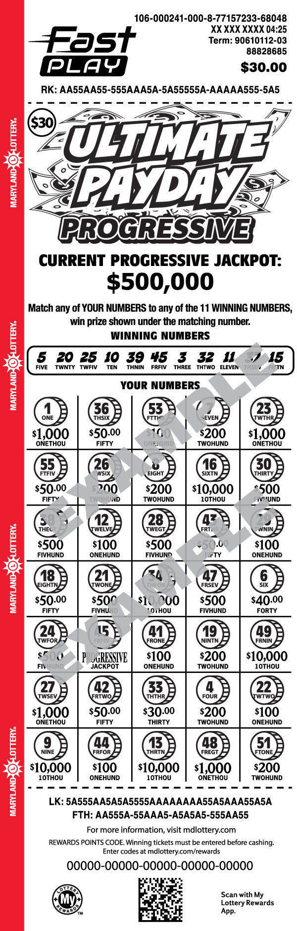 Ultimate Payday Progressive Maryland Fast Play game