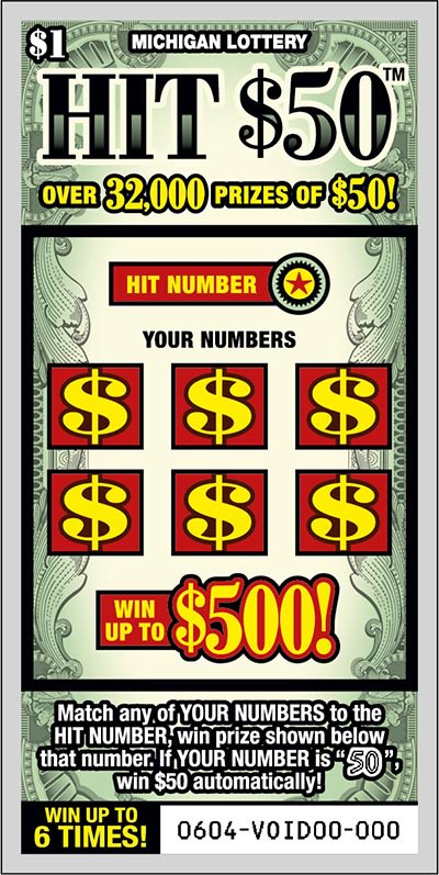 Hit $50 Michigan scratch-off ticket