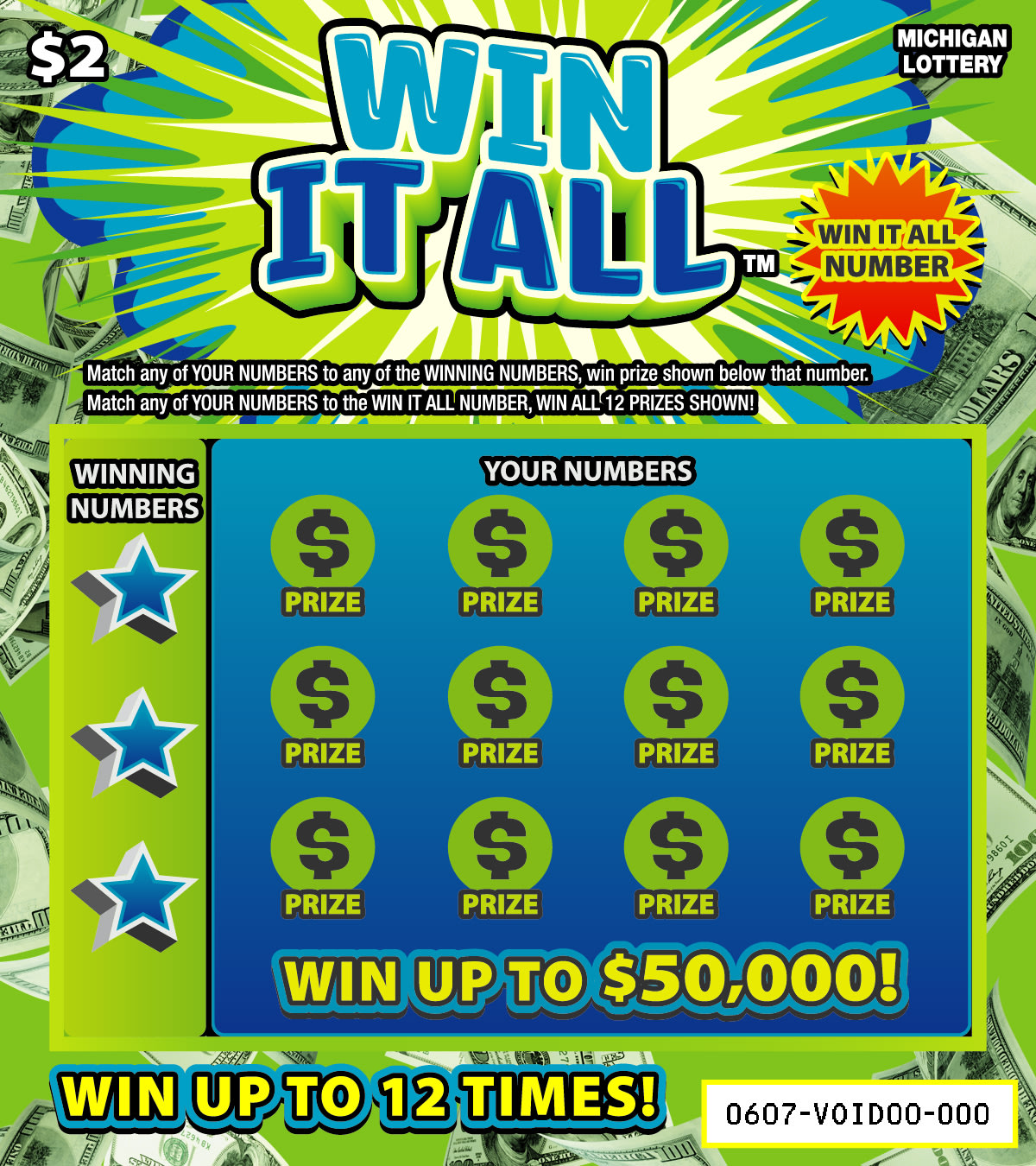 Win It All Michigan scratch-off ticket
