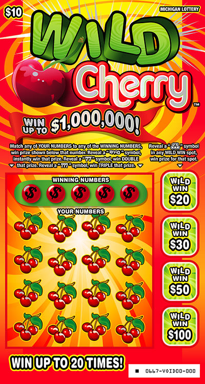Wild Cherry Michigan scratch-off ticket