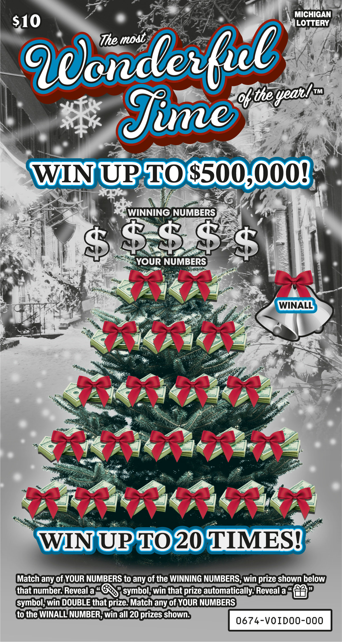 The Most Wonderful Time Of The Year! Michigan scratch-off ticket