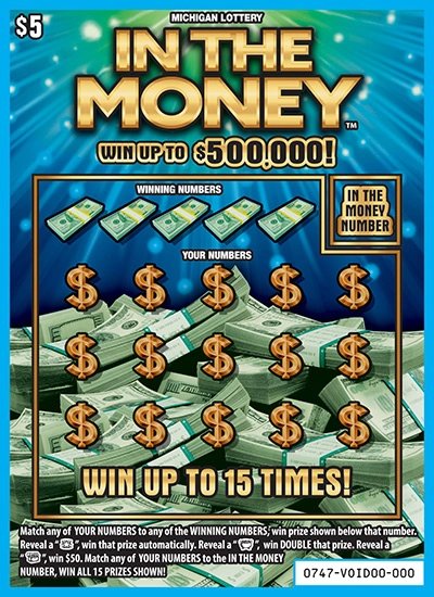 In The Money Michigan scratch-off ticket