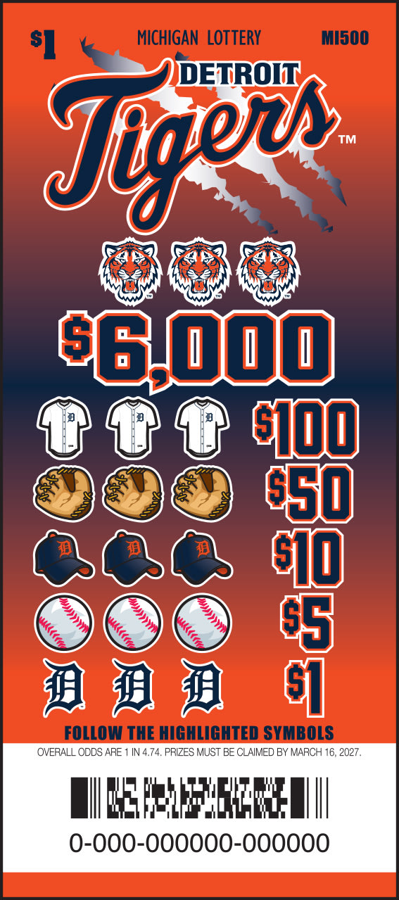Detroit Tigers Michigan pull tab game