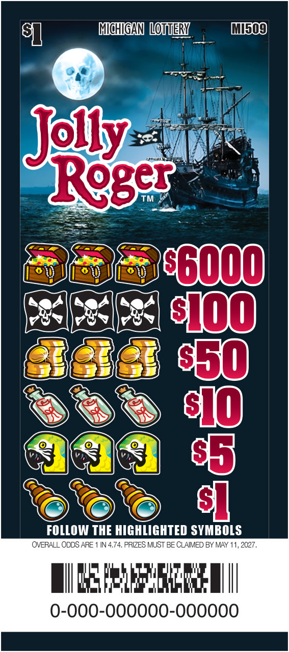 Jolly Roger Michigan pull tab game