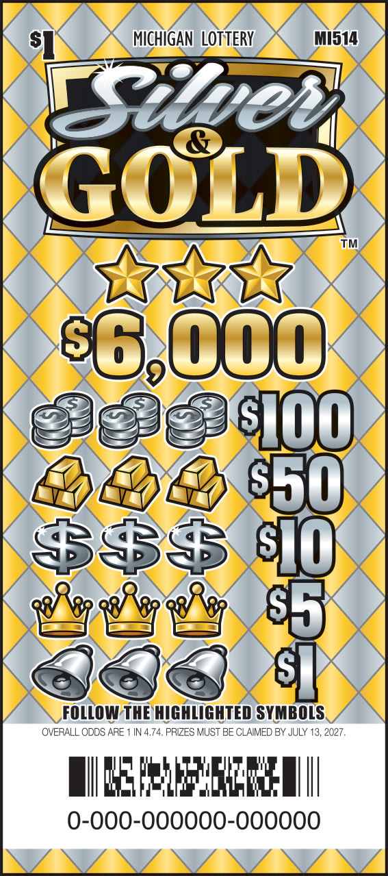 Silver & Gold Michigan pull tab game