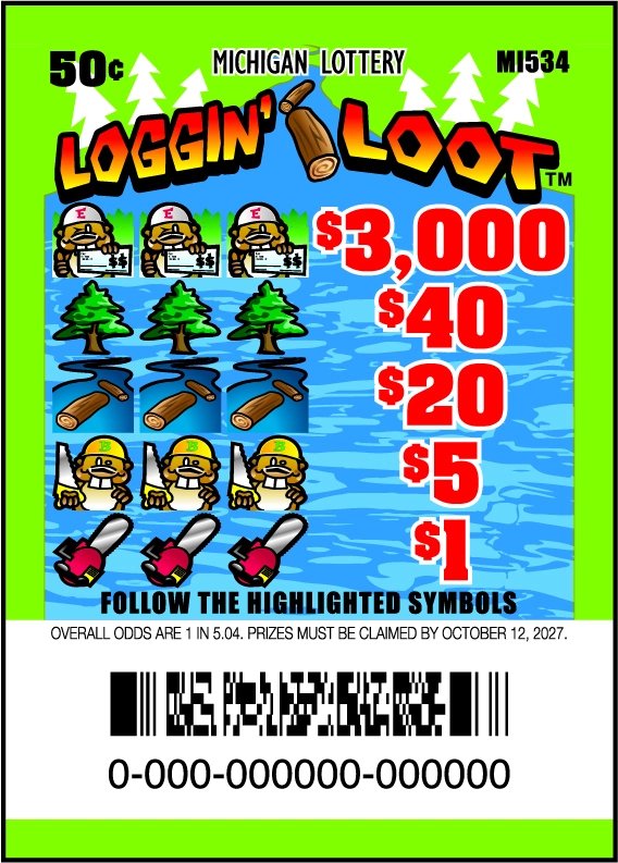 Loggin' Loot Michigan pull tab game