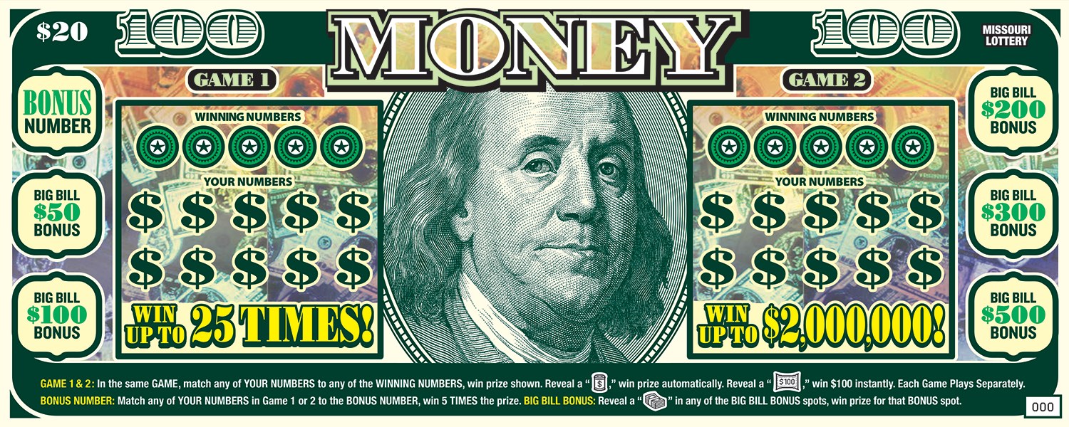 Money Missouri scratch-off ticket