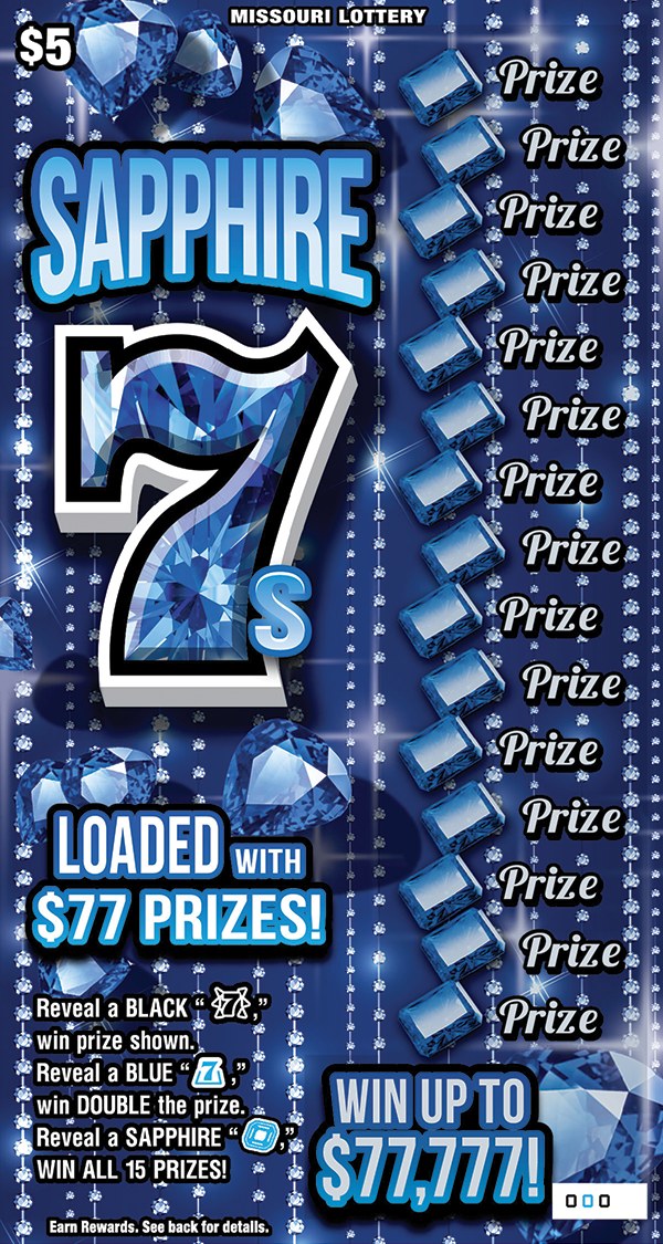 Sapphire 7S Missouri scratch-off ticket